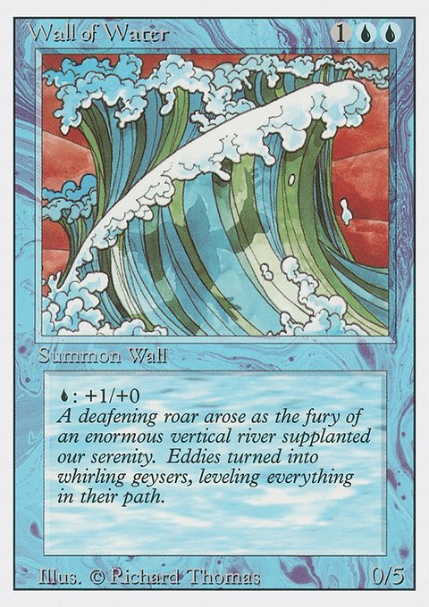 Wall of Water, Revised Edition #91, Magic: The Gathering card