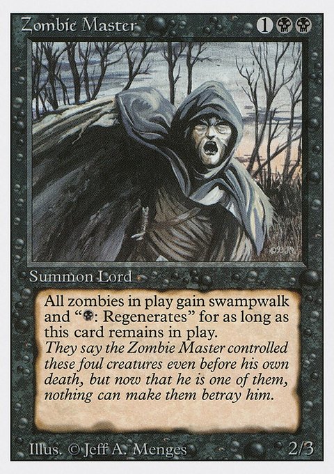 Zombie Master, Revised Edition #138, Magic: The Gathering card