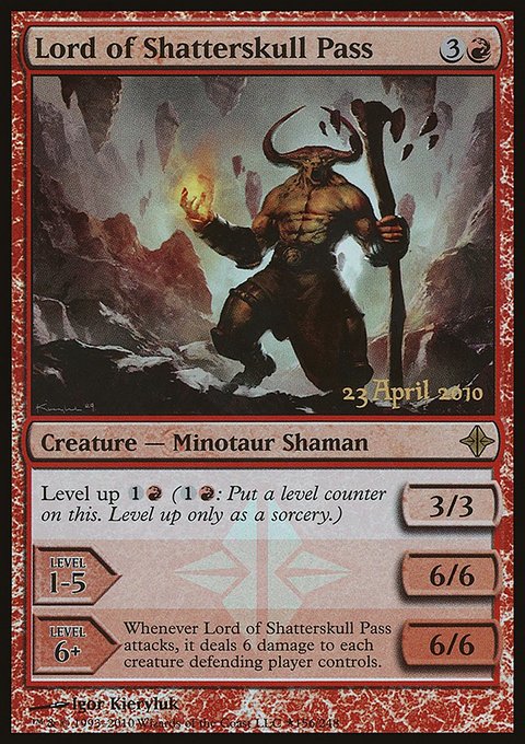 Lord of Shatterskull Pass, Rise of the Eldrazi Promos #156★, Magic: The Gathering card