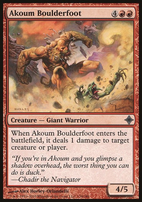 Akoum Boulderfoot, Rise of the Eldrazi #134, Magic: The Gathering card