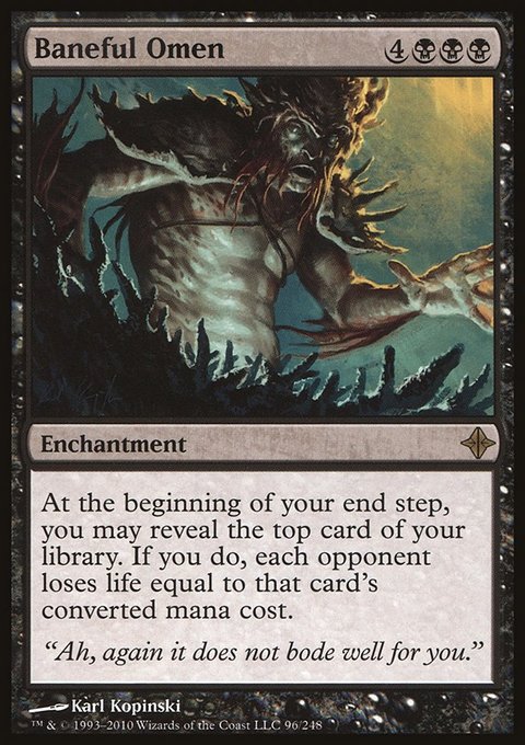 Baneful Omen, Rise of the Eldrazi #96, Magic: The Gathering card