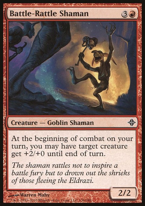 Battle-Rattle Shaman, Rise of the Eldrazi #136, Magic: The Gathering card