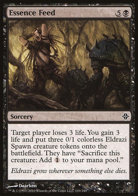 Essence Feed, Rise of the Eldrazi #110, Magic: The Gathering card