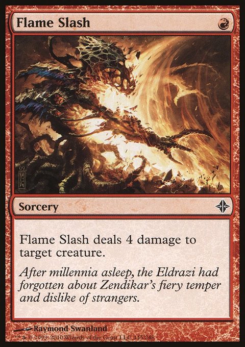 Flame Slash, Rise of the Eldrazi #145, Magic: The Gathering card