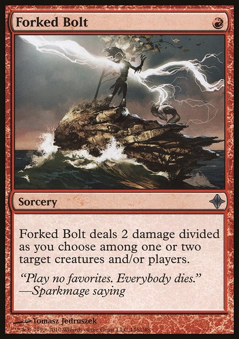 Forked Bolt, Rise of the Eldrazi #146, Magic: The Gathering card