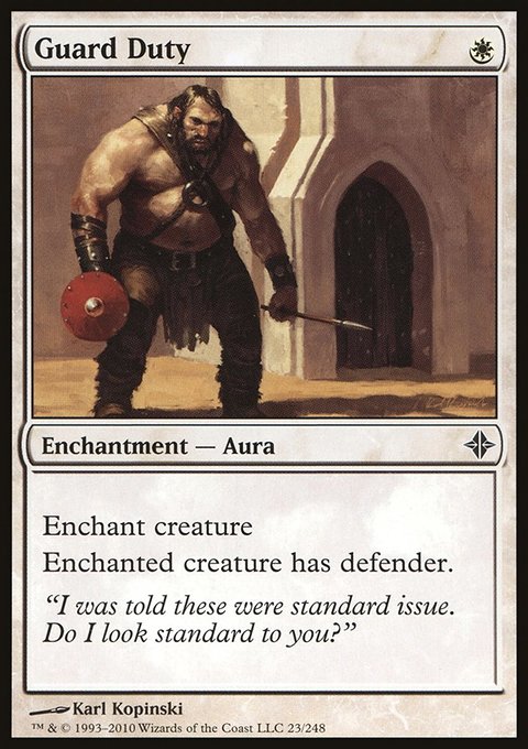 Guard Duty, Rise of the Eldrazi #23, Magic: The Gathering card