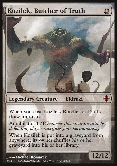Kozilek, Butcher of Truth, Rise of the Eldrazi #6, Magic: The Gathering card