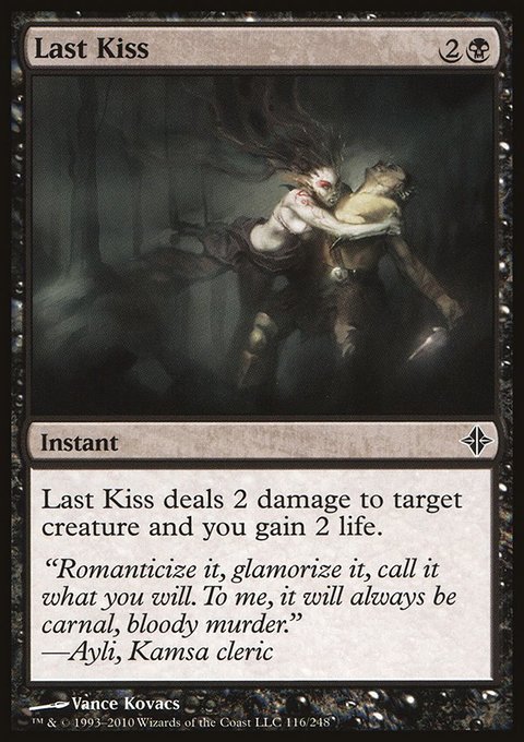 Last Kiss, Rise of the Eldrazi #116, Magic: The Gathering card