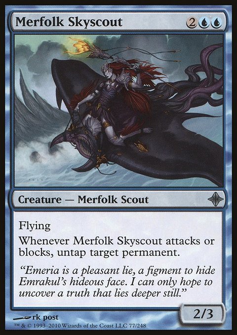 Merfolk Skyscout, Rise of the Eldrazi #77, Magic: The Gathering card