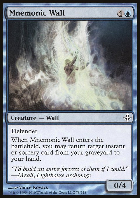 Mnemonic Wall, Rise of the Eldrazi #78, Magic: The Gathering card