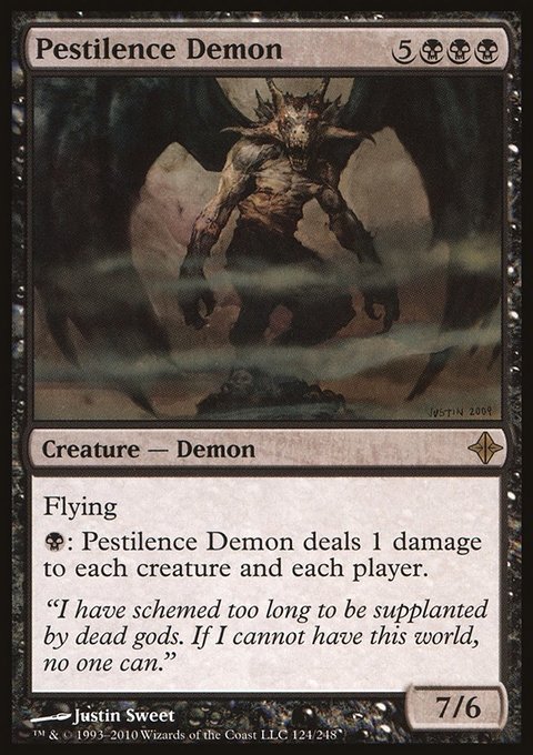 Pestilence Demon, Rise of the Eldrazi #124, Magic: The Gathering card