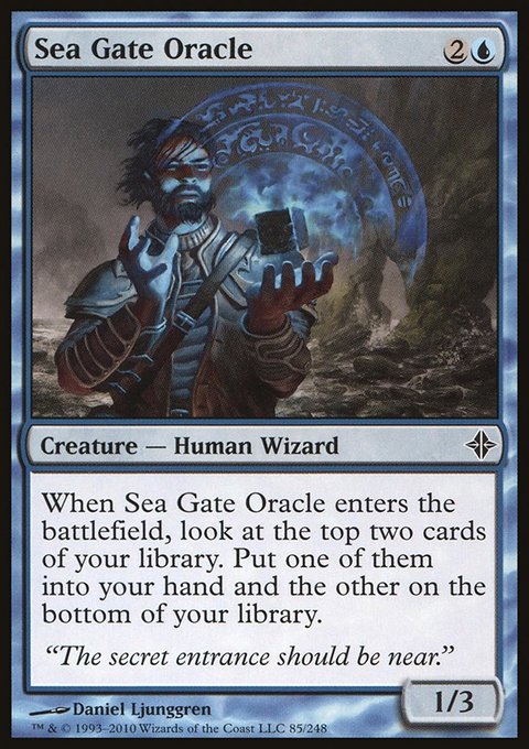 Sea Gate Oracle, Rise of the Eldrazi #85, Magic: The Gathering card