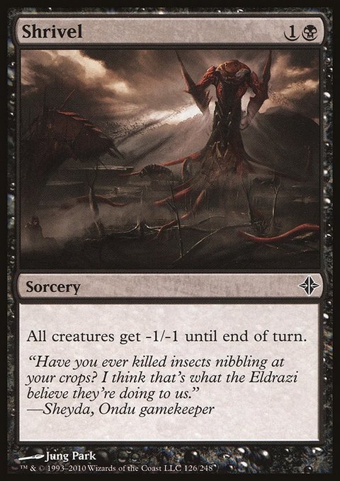Shrivel, Rise of the Eldrazi #126, Magic: The Gathering card