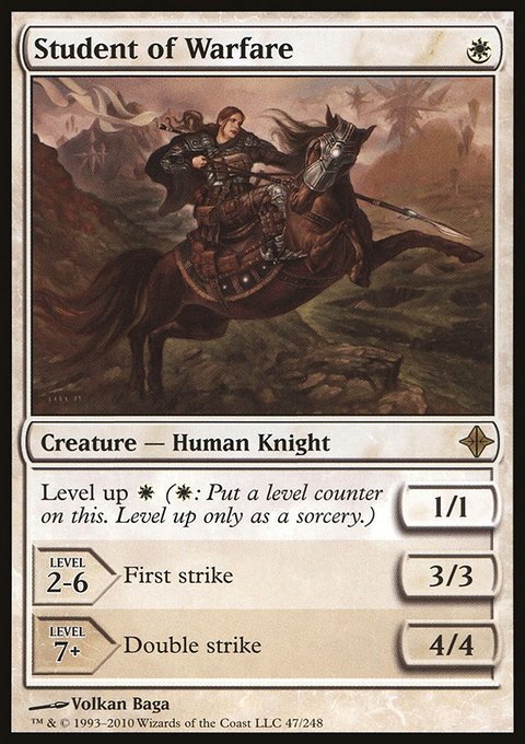 Student of Warfare, Rise of the Eldrazi #47, Magic: The Gathering card