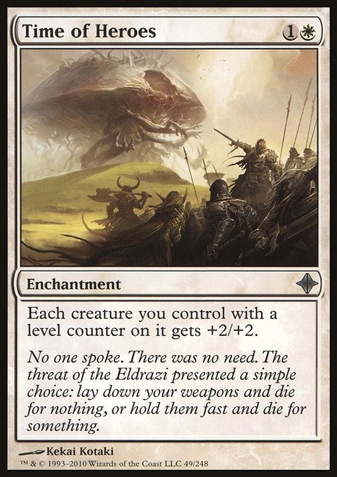Time of Heroes, Rise of the Eldrazi #49, Magic: The Gathering card