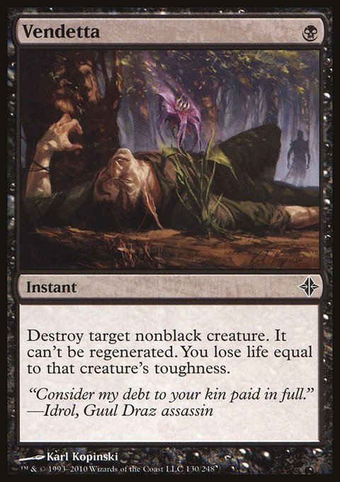 Vendetta, Rise of the Eldrazi #130, Magic: The Gathering card