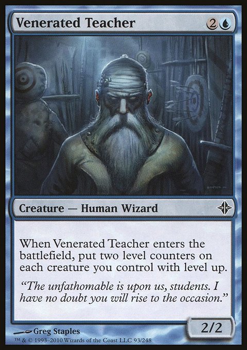 Venerated Teacher, Rise of the Eldrazi #93, Magic: The Gathering card