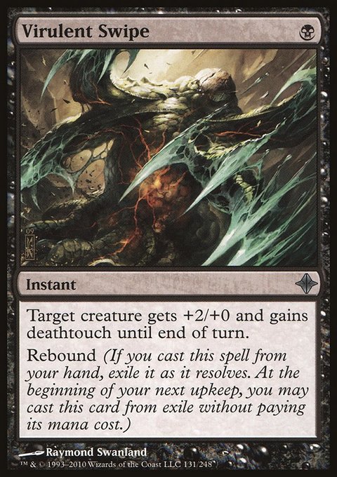 Virulent Swipe, Rise of the Eldrazi #131, Magic: The Gathering card