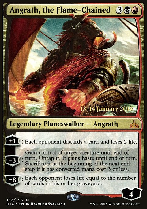 Angrath, the Flame-Chained, Rivals of Ixalan Promos #152s, Magic: The Gathering card