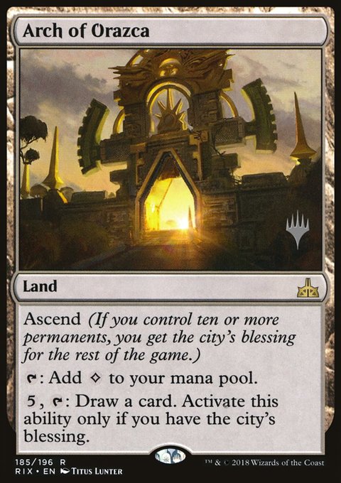 Arch of Orazca, Rivals of Ixalan Promos #185p, Magic: The Gathering card