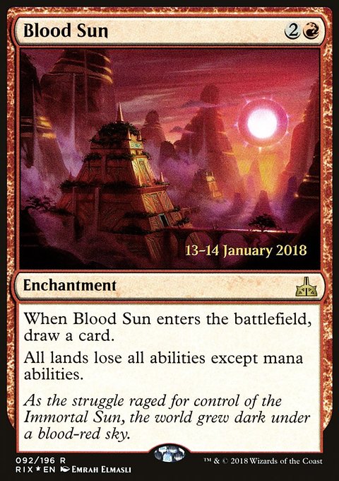 Blood Sun, Rivals of Ixalan Promos #92s, Magic: The Gathering card