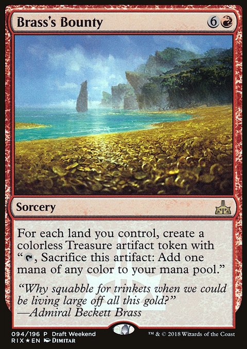 Brass's Bounty, Rivals of Ixalan Promos #94, Magic: The Gathering card