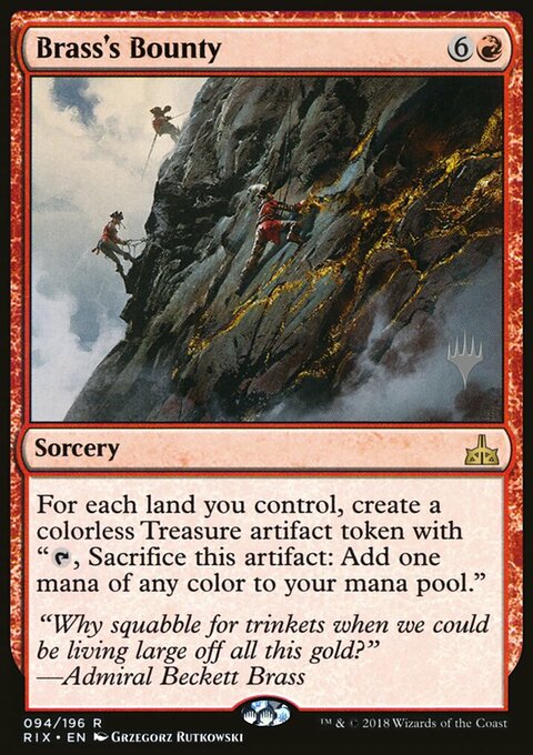 Brass's Bounty, Rivals of Ixalan Promos #94p, Magic: The Gathering card