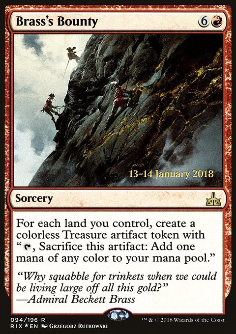 Brass's Bounty, Rivals of Ixalan Promos #94s, Magic: The Gathering card