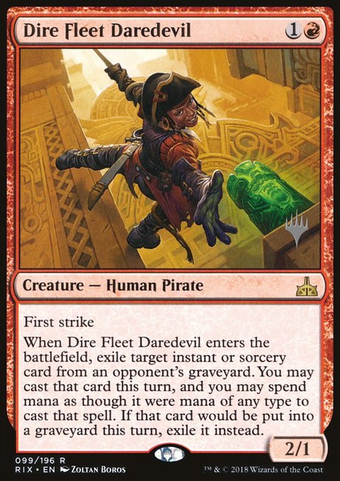 Dire Fleet Daredevil, Rivals of Ixalan Promos #99p, Magic: The Gathering card