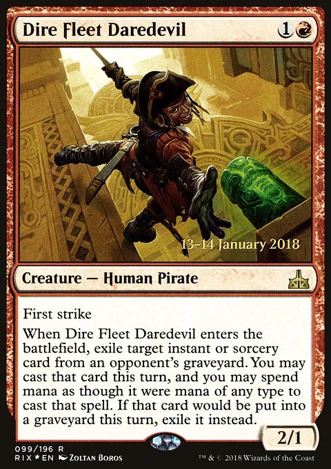 Dire Fleet Daredevil, Rivals of Ixalan Promos #99s, Magic: The Gathering card