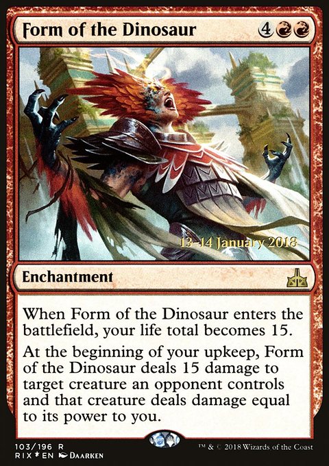 Form of the Dinosaur, Rivals of Ixalan Promos #103s, Magic: The Gathering card