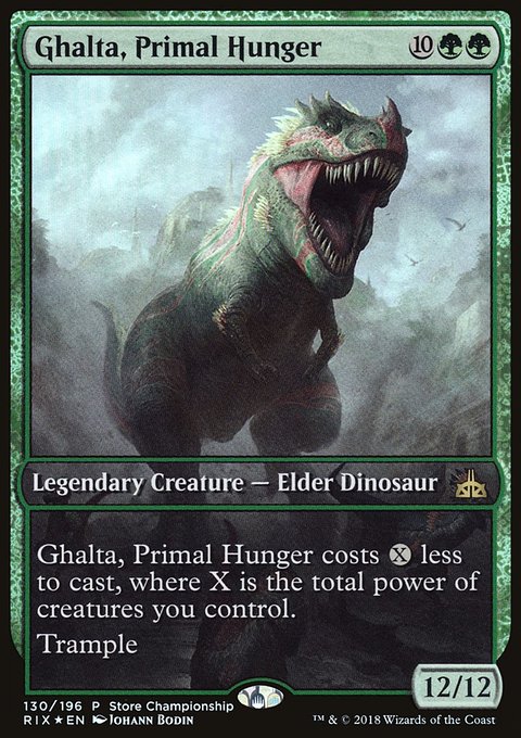 Ghalta, Primal Hunger, Rivals of Ixalan Promos #130, Magic: The Gathering card