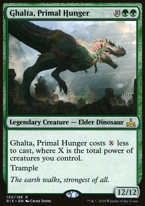 Ghalta, Primal Hunger, Rivals of Ixalan Promos #130p, Magic: The Gathering card