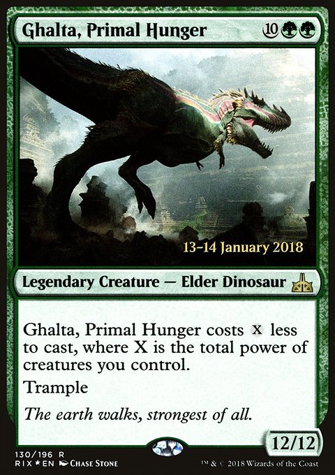 Ghalta, Primal Hunger, Rivals of Ixalan Promos #130s, Magic: The Gathering card