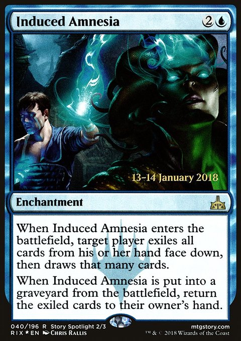 Induced Amnesia, Rivals of Ixalan Promos #40s, Magic: The Gathering card