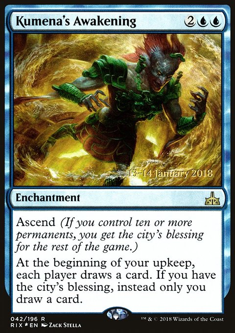 Kumena's Awakening, Rivals of Ixalan Promos #42s, Magic: The Gathering card
