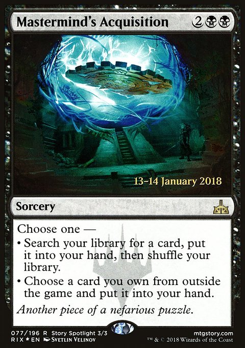 Mastermind's Acquisition, Rivals of Ixalan Promos #77s, Magic: The Gathering card