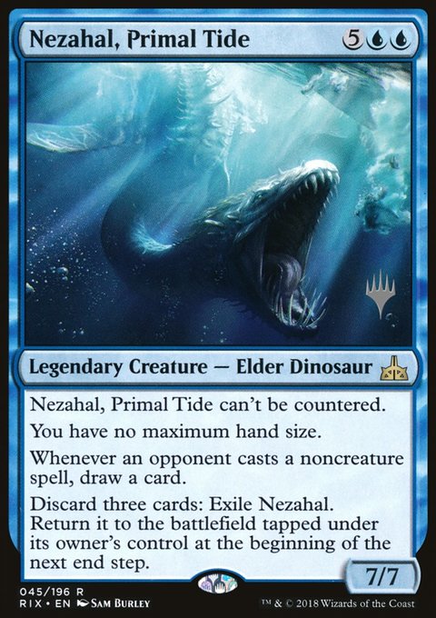 Nezahal, Primal Tide, Rivals of Ixalan Promos #45p, Magic: The Gathering card