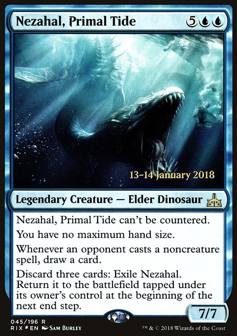 Nezahal, Primal Tide, Rivals of Ixalan Promos #45s, Magic: The Gathering card