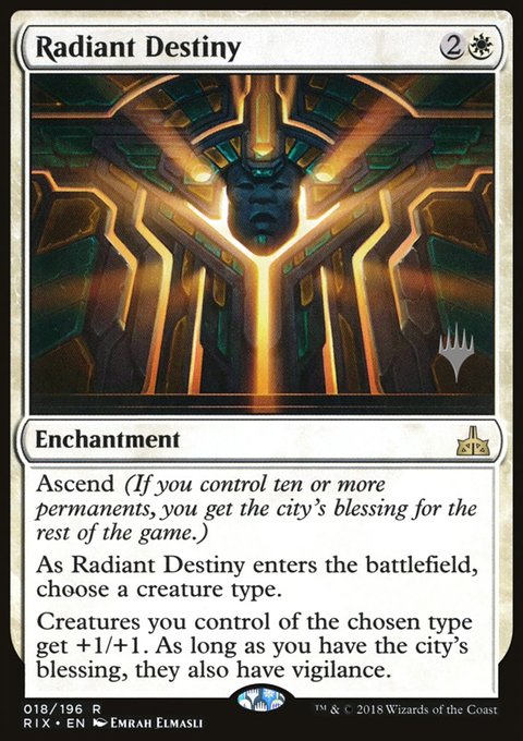 Radiant Destiny, Rivals of Ixalan Promos #18p, Magic: The Gathering card