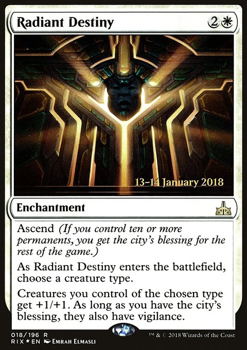 Radiant Destiny, Rivals of Ixalan Promos #18s, Magic: The Gathering card