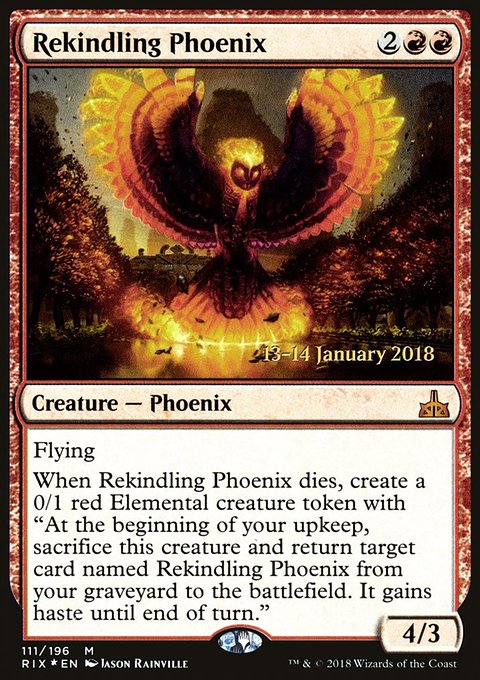 Rekindling Phoenix, Rivals of Ixalan Promos #111s, Magic: The Gathering card