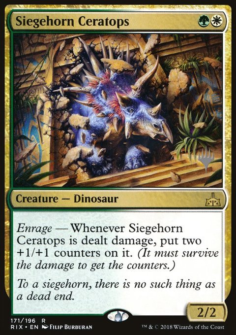 Siegehorn Ceratops, Rivals of Ixalan Promos #171p, Magic: The Gathering card