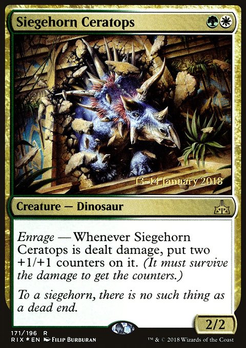Siegehorn Ceratops, Rivals of Ixalan Promos #171s, Magic: The Gathering card