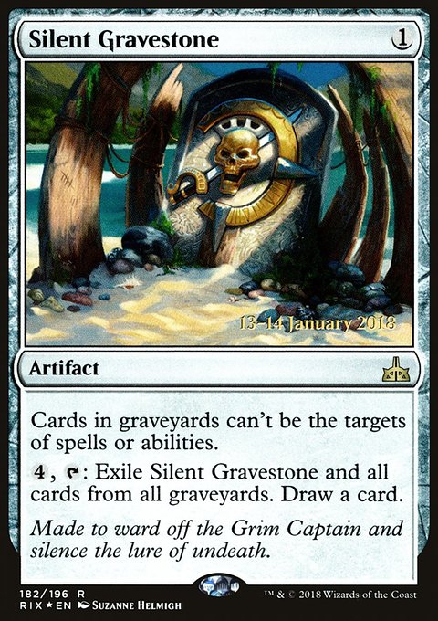 Silent Gravestone, Rivals of Ixalan Promos #182s, Magic: The Gathering card