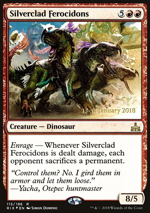 Silverclad Ferocidons, Rivals of Ixalan Promos #115s, Magic: The Gathering card