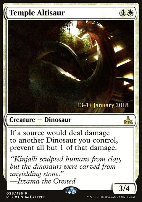 Temple Altisaur, Rivals of Ixalan Promos #28s, Magic: The Gathering card