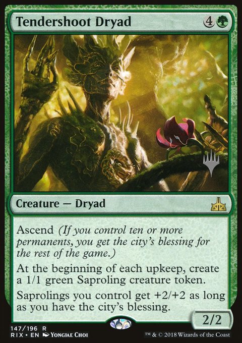 Tendershoot Dryad, Rivals of Ixalan Promos #147p, Magic: The Gathering card