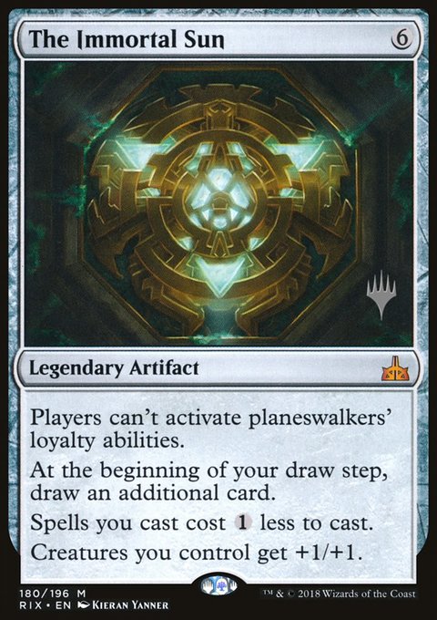 The Immortal Sun, Rivals of Ixalan Promos #180p, Magic: The Gathering card