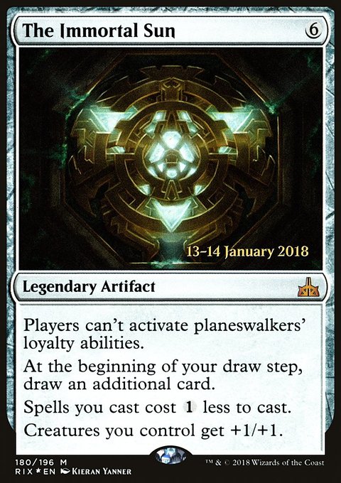 The Immortal Sun, Rivals of Ixalan Promos #180s, Magic: The Gathering card